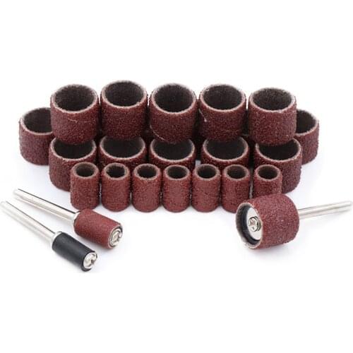 50pcs Sanding Drum Kit Grit #80 To #600 Sanding Band for Dremel Sleeves For Electric Mini Angle Grinder Sanding Mandrels