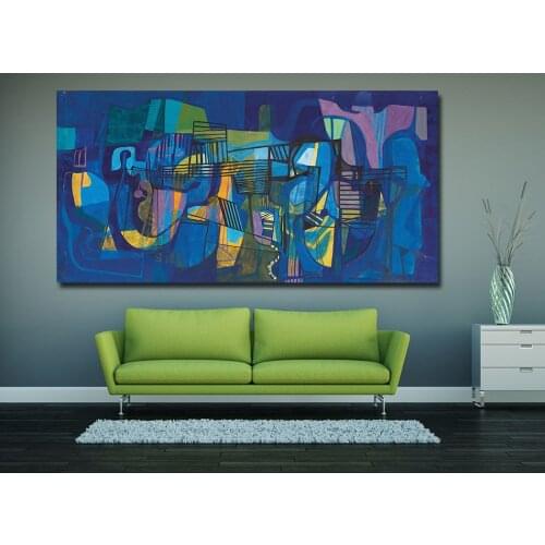 Wxkoil Abstract Art Wall Picture Roberto Burle-Marx - Untitled Oil Painting Modern Wall Art Canvas Print Poster Canvas Painting