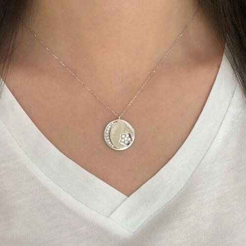 NEW Trendy 925 Silver Necklace Turkish Jewelry Birthday Gift Zircon Fashion Necklace For Women Minimalist Style Luxury Designer