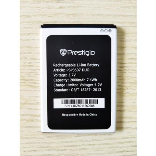 New 3.7V 2000mAh Replacement Li-ion PSP3507 DUO Battery for Prestigio Muze A5 PSP5502 Wize N3 PSP3507 DUO smrat phone battery