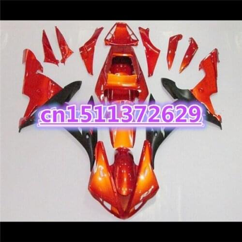 YZF R1 02 03 Fairings For YZF R1 02 03 YZF 1000 black orange YZF-R1 YZF-1000 YZFR1 YZF1000 2002 2003 Fairing Body-Dor D