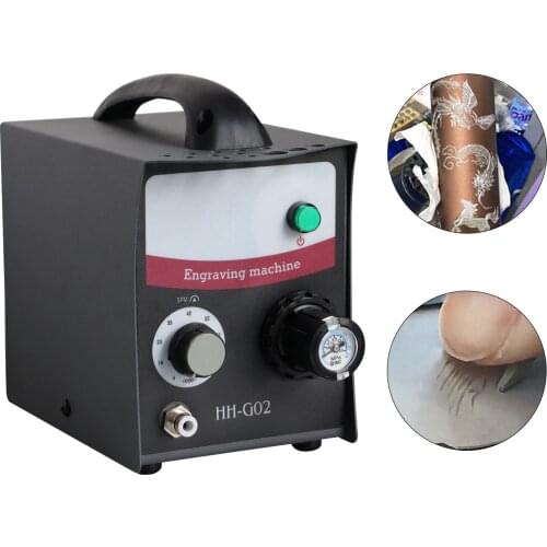 HH-G02 110V/220V High Quality Single-Head Pneumatic Engraving Machine Micro-Setting Reel Bead Edge Carving