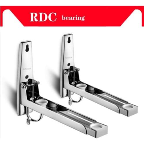 Free shipping Stainless Support Frame Steel Foldable Stretch Shelf Rack Microwave Oven Wall Mount Bracket High quality Thickened