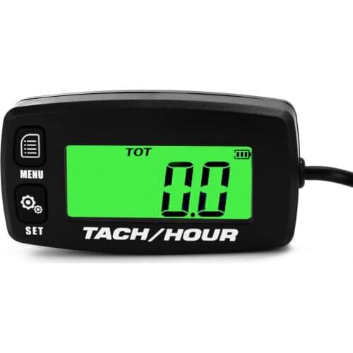 Portable LCD Digital Tach Hour Meter Tachometer Waterproof Engine Motorcycle Gauge Accessories Digital Motorcycle Tachometers