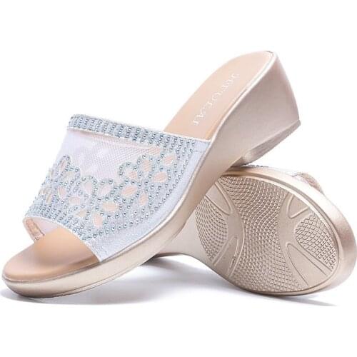 Womens Summer Flip Flop Open Toe Jelly Sandal Fashion Lace Slide Sandals Slippers Ladies Outside Wear Shoes