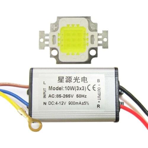 10W 45mil Natural White 4000K~4500K SMD LED Light Parts With Waterproof AC 85~265V LED Driver
