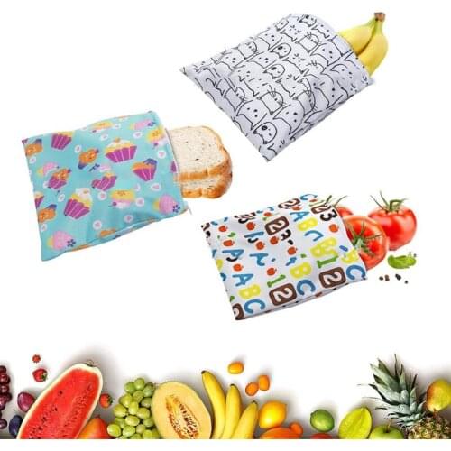Waterproof Reusable Snack Bags Eco-friendly Bread Sandwich Food Storage Pouch