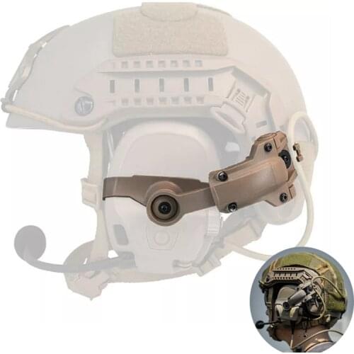 Military Outdoor Tactical Sports FMA (AMP) Noise Reduction Earphone Connecting Helmet Rail Adapter Set Hunting Army Accessories