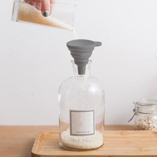 Silicone Collapsible Funnel Liquid Funnel Filter Wide Mouth Telescopic Folding Funnel for Filling Liquid Oil Kitchen Gadgets