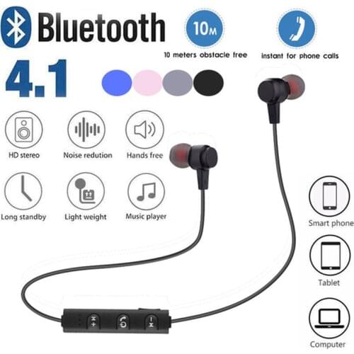 ZH-04 Wireless Bluetooth 4.1 Headphone Neck Hanging Magnetic Headset Sports Running Headset 6D Surround Sound Stereo Headphone