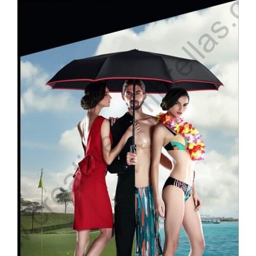 116cm 3 person Auto open auto close tungsten steel hammer parasol self-defense self-protection mini golf car business umbrella