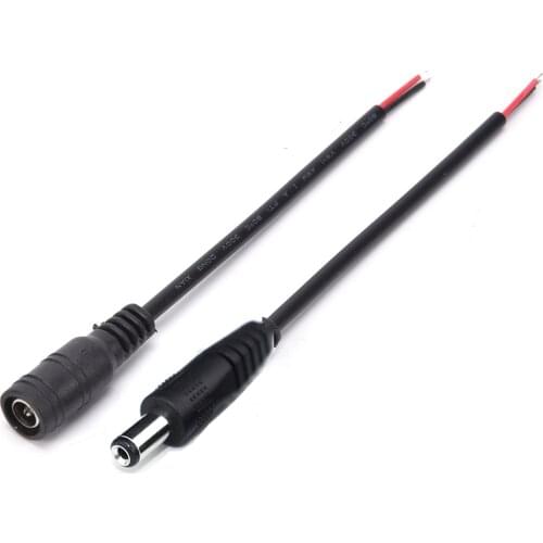 1/5/10pcs 5.5*2.1mm DC Jack Female Power Wire Connector 5.5x2.1mm Adapter Cable for 5050 3528 Led Strip Light Camera Accessories