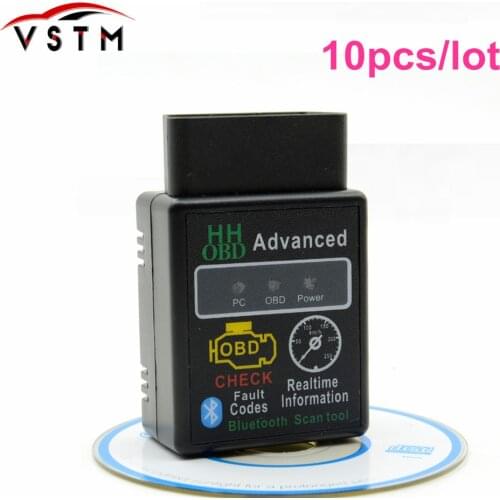 10pcs/lot Super MINI ELM327 Bluetooth V2.1 for Android Torque OBD 2 Interface ELM 327 Support OBDII Protocols code reader