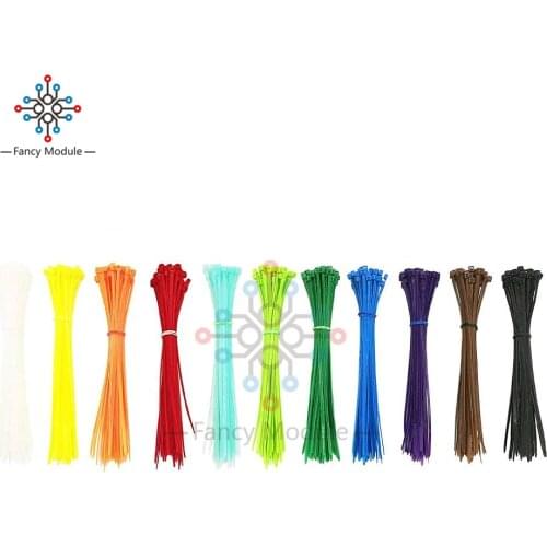 100 PCS Colorful Nylon Cable Marker Ties,Label Wire Straps,Self-Locking Plastic Nylon Cable,12 Colors 2.5*150mm