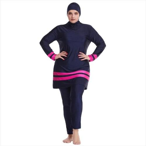 3PC hijab swimsuit muslim swimming clothes women islamic swimwear plus size full bathing suits woman burkini large sizes modesty