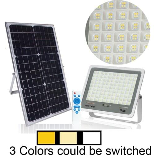 500W 3200-7000k Flood Lighting Solar LED Light Waterproof Outdoor Garden Lamp Remote Control 5 Meter Cable Street Lighting