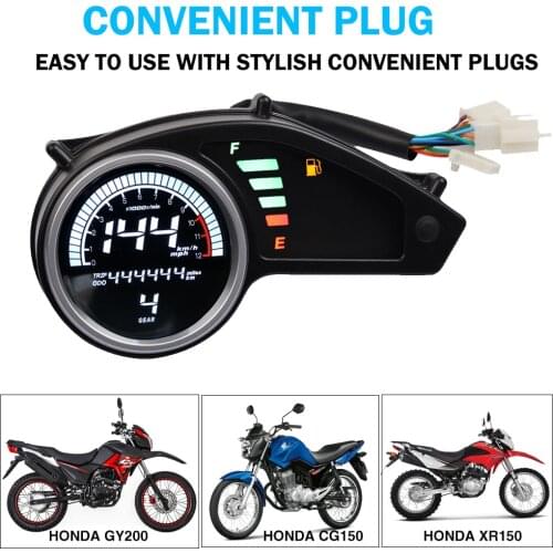 Motocross Speedometer Meter Gauge Dirt bike Tachometer Digital Odometer For Honda Offroad XR150 XR-150L XL150 CG150 GY200