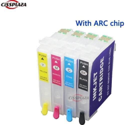 CISSPLAZA 5sets IC69 Refillable ink cartridge compatible For Epson PX 405A 045A 435A 535F 105 printer with ARC
