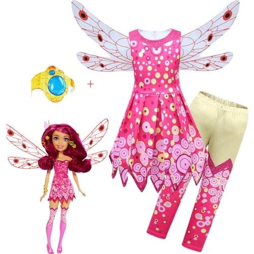 Kids Halloween Costumes for Girls Mia and Me Clothes Set Anime Mia Cosplay Children Fancy Dress Birthday Party Carnival Clothing