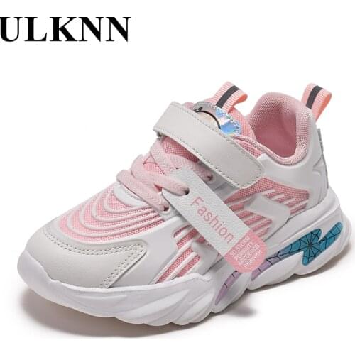 Childrens Mesh Sneakers 2021 New Girls Breathable Running Shoes Student Kids Autumn Breathable Mesh Leisure Sports Shoe