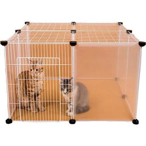 DIY Cats Cage Playpens Gate Transport Iron Fence Small Pets Exercise Training Aviary for Dogs Puppies Kennel Rabbit Enclosure