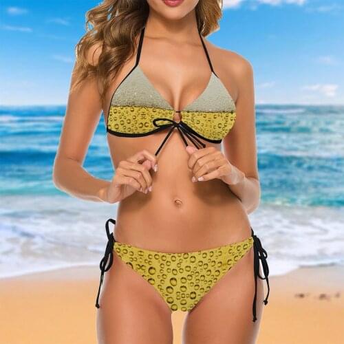 Women 2021 Exotic Food Full Printed Bikinis Bear Women Swimsuit Low Waist Womens Top Women Bathing Suit SwimSuit