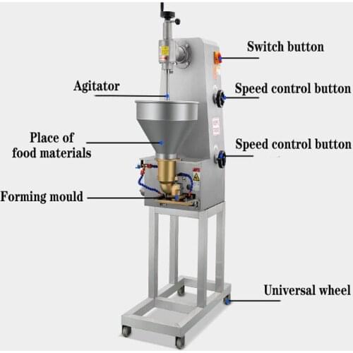 XZ-702 Electric Meatball Forming Making Machine Stainless Steel Commercial Meat Paste Beating Machine