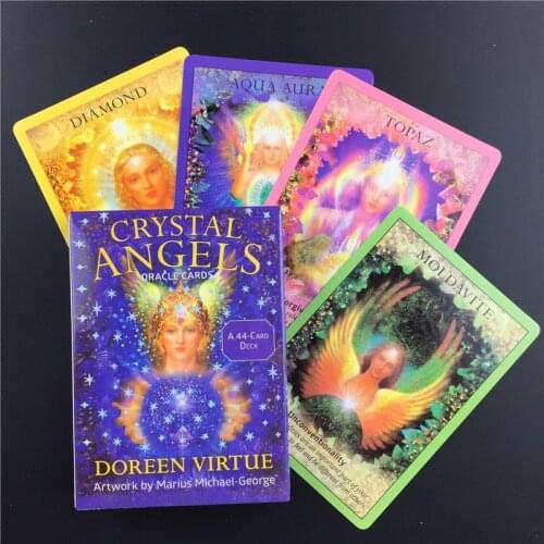 Crystal Angel Oracle Cards English Version Board Game Tarot Card Durable Fashionable Tarot Cards With Beautiful Painting