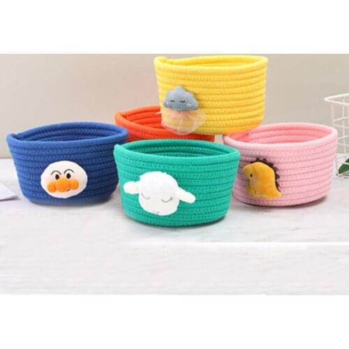 Storage Basket for Small Things Cotton Rope Woven Organiser Nordic Sundries Storage Box Organizer Toy Basket Weave Home Decor