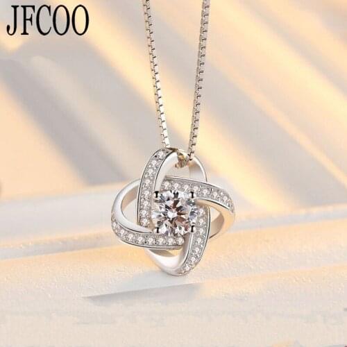 Fashion Necklace Flash white Zircon Crystal Pendant Chain beautiful for womens Necklaces Jewelry Dropshipping