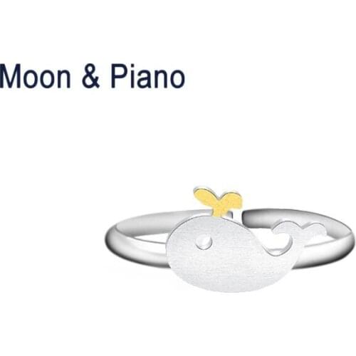 Moon&Piano Women's Silver Rings