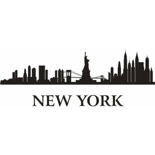New York City Decal Wall Sticker Vinyl Stickers Decor Mural Art Home Decoration Landmark Skyline Statue Of Liberty Wall Decal
