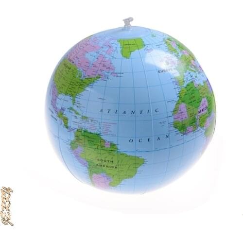 New 40CM Early Education Inflatable Earth World Geographic Globe Map Balloon Toy Beach Ball