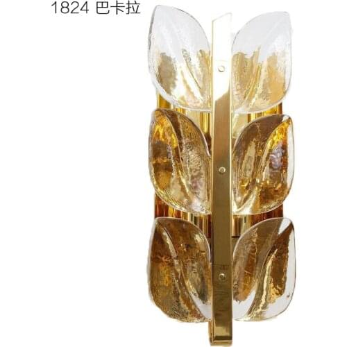 Postmodern glass wall lamp light luxury creative Nordic living room background wall study bedroom bedside wall lamp