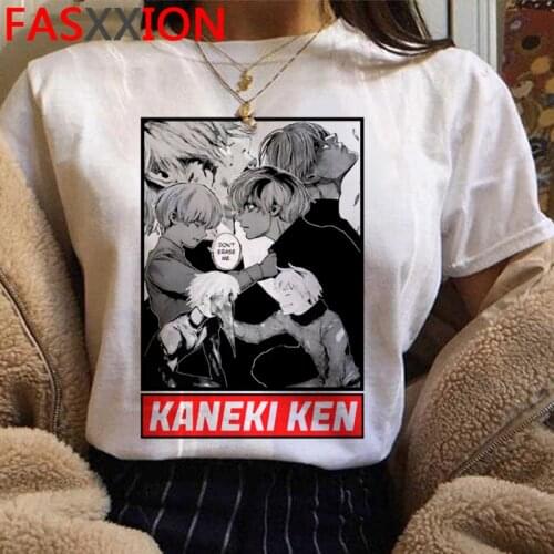 Tokyo Ghoul Kaneki Ken clothes t shirt women 2021 couple white t shirt japanese grunge t shirt kawaii graphic tees women