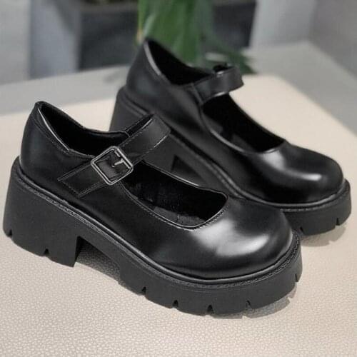 Lolita Shoes Women Japanese Style Vintage Soft Sister Girls High Heels Waterproof Platform College Student Cosplay Costume Shoes