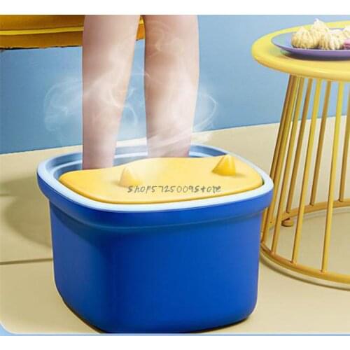 Mengmengda Foot Bath Foot Bucket Household Plastic Foot Massage Foot Bucket Three Layer Insulation Foot Basin