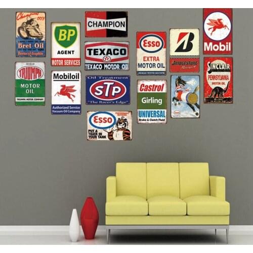 Motor Oil Garage Vintage Tin SignMetal Plate For Wall Pub Cafe Home Art Decor Iron Poster Cuadros A-3028