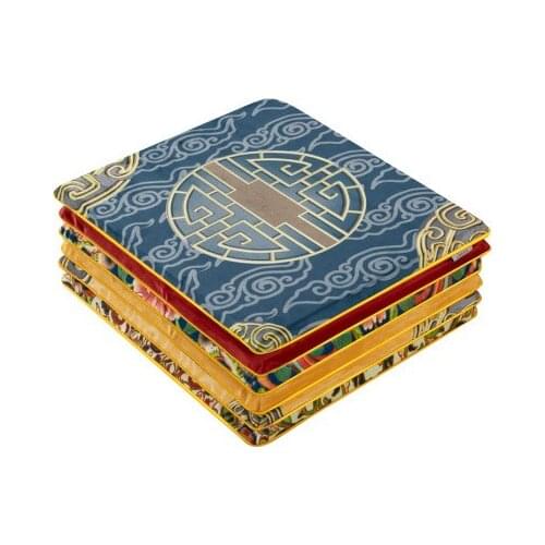 Vintage Chinese Cotton Linen Chair Seat Cushion Anti-Slip Pad Office Home Decor Dining Armchair Sitting Mats