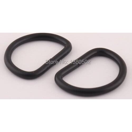 10pcs /lot Black color Metal D ring buckle for Belt bag Garment Accessories 28mm inner