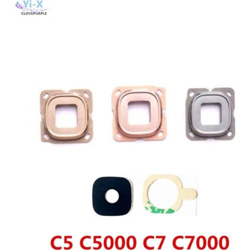 10pcs/lot Back Rear Camera Glass Lens + Frame Holder for Samsung Galaxy C5 C5000 C7 C7000