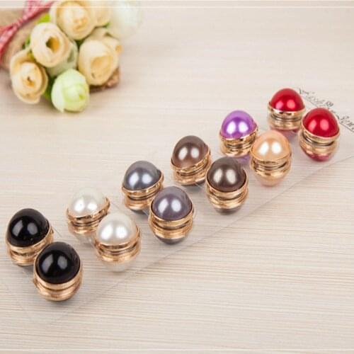 2pcs Muslim Strong Magnet Metal Brooches for Women Pearl Round Hijab Pins Magnetic Safety Pin Scarf Buckl Muslim Fashion Jewelry