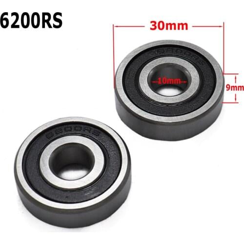 2pcs Good Quality Bearing Seal 6200RS Miniature Flange Bearing Motorcycle Accessories Free Shipping