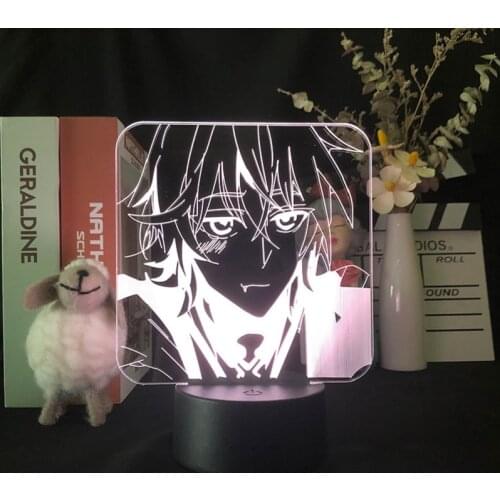 3D Illusion Night Running Light LED Mikaela Seraph of The End Acrylic Desk Lamp for Club Hotel Party Nightlight Anime Fans Gift