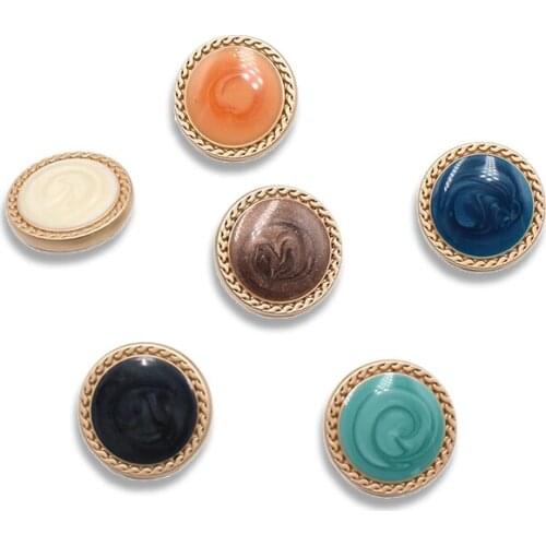 6pcs/lot Alloy Craft Supplies Sewing Buttons for Clothing Pearl Button for Needlework Decorative Diy Manualidades Accessories