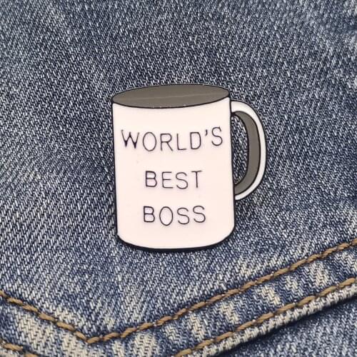 Cup Brooch Creative Text Alloy Badge Enamel Pin Backpack Jewelry Accessories Collar Lapel Pin Gift For Kids/Friends