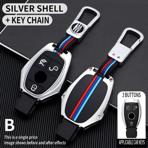 Zinc Alloy Car Key Cover Case For Mercedes Benz A B C E G R S Class M AMG GLK GLC CLA CLK W176 W221 W204 W205 Auto Accessories