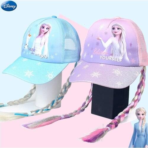 Disney Children Summer Hat for Girls Bucket Hat Girl Hats for Women Summer Panama Fedora Hat Comfortable Ventilation Cute Braid