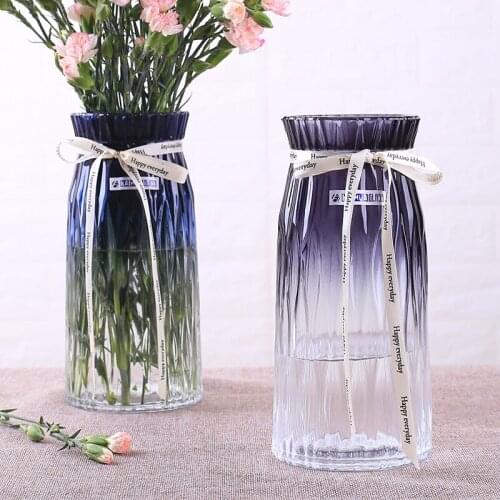 European style simple hydroponic glass vase transparent rose lily carnation starry dried flower vase decoration