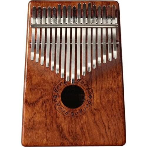 GECKO 17Key Kalimba Rosewood Portable Thumb Piano Mbira Sanza with Box Bag Tuner Hammer Thumb Piano Keyboard Musical Instruments